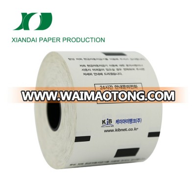 Grade A & qualified pre-printing thermal ATM paper roll